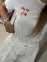 Sit like a lady t-shirt -Λευκό - Image 4