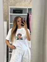 Frida Kahlo T-shirt -Λευκό