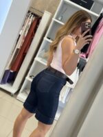 Ellin denim shorts - Blue navy - Image 3