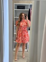Brigitte mini φόρεμα floral - Κοραλί - Image 3