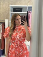 Brigitte mini φόρεμα floral - Κοραλί - Image 5