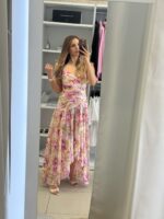 Ophelia maxi φόρεμα εμπριμέ - Ροζ - Image 3