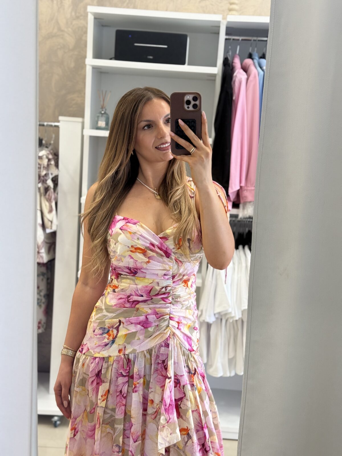 IMG_3037 Ophelia maxi φόρεμα εμπριμέ - Ροζ - Image 1