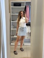 Mirror mini denim φούστα strass - Image 4