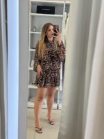 Berenice mini φόρεμα - Καφέ leopard - Image 3
