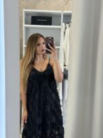 Klelia midi φόρεμα με κρόσσια - Μαύρο - Image 4