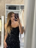 Chiara midi φόρεμα παγιέτα - Μαύρο - Image 5