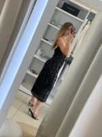 Chiara midi φόρεμα παγιέτα - Μαύρο - Image 3