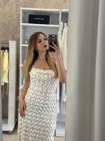 Chiara midi φόρεμα παγιέτα - Μπεζ - Image 4
