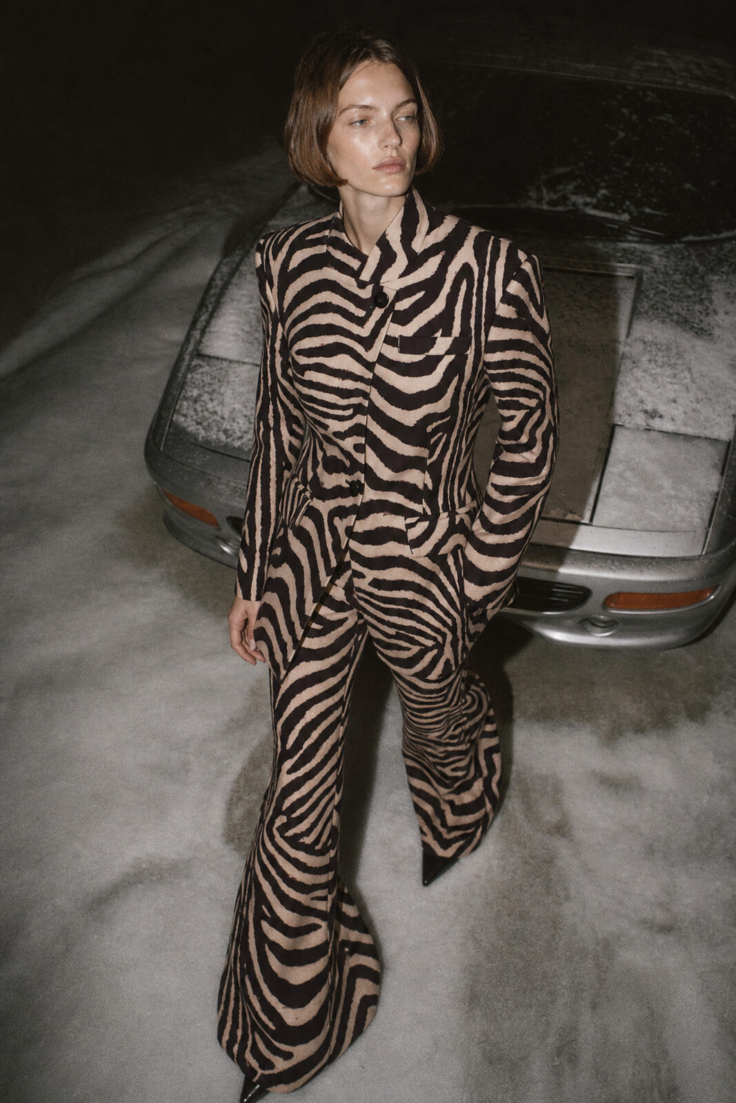 blazer-art-ld6021 (1) Anselma set κουστουμιού zebra print - Μαύρο - Image 1
