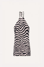Remina mini φόρεμα zebra print - Μαύρο
