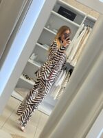 Anselma παντελόνι zebra print – Μαύρο