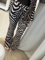 Anselma παντελόνι zebra print – Μαύρο - Image 2