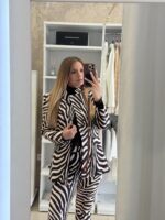 Anselma σακάκι zebra print – Μαύρο