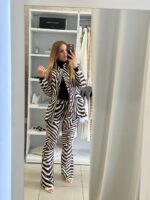 Anselma παντελόνι zebra print – Μαύρο - Image 4
