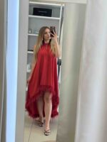 Valeria maxi ασύμμετρο φόρεμα - Μαύρο