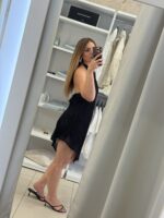 Vanessa mini φόρεμα με κρόσσια - Μαύρο - Image 3