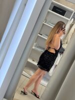 Ninetta mini φόρεμα με κρόσσια - Μαύρο - Image 4