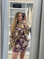Pamela mini φόρεμα floral- Μωβ