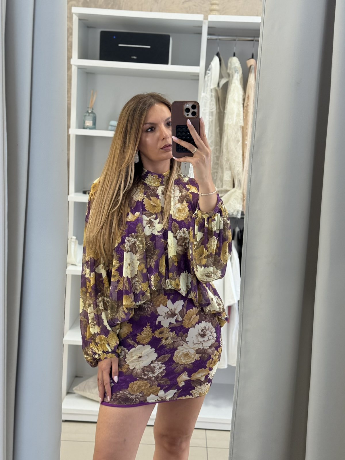 εικόνα_Viber_2026-08-28_17-36-14-272 Pamela mini φόρεμα floral- Μωβ - Image 1