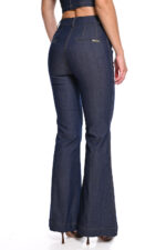 Meline denim παντελόνα καμπάνα - Blue navy - Image 2