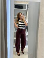 Henry ψηλόμεσο barrel jeans -  Μπορντό