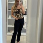 Ariel ψηλόμεσο jeans καμπάνα - Blue navy