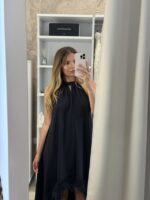 Valeria maxi ασύμμετρο φόρεμα - Μαύρο - Image 3
