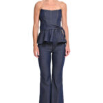 Meline denim παντελόνα καμπάνα - Blue navy