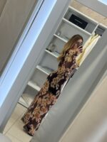 Elrin maxi see through φόρεμα - Καφέ - Image 2