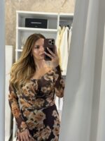 Elrin maxi see through φόρεμα - Καφέ - Image 3
