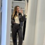 Bianca eco leather barrel παντελόνι - Καφέ