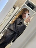 Bianca eco leather jacket - Καφέ - Image 3