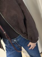 Bomber jacket suede με κεντήματα - Καφέ - Image 3