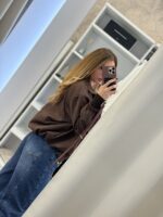 Bomber jacket suede με κεντήματα - Καφέ - Image 2