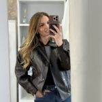 Naya eco leather bomber jacket - Καφέ