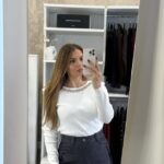 Isabella πλεκτή μπλούζα με στρας - Λευκό