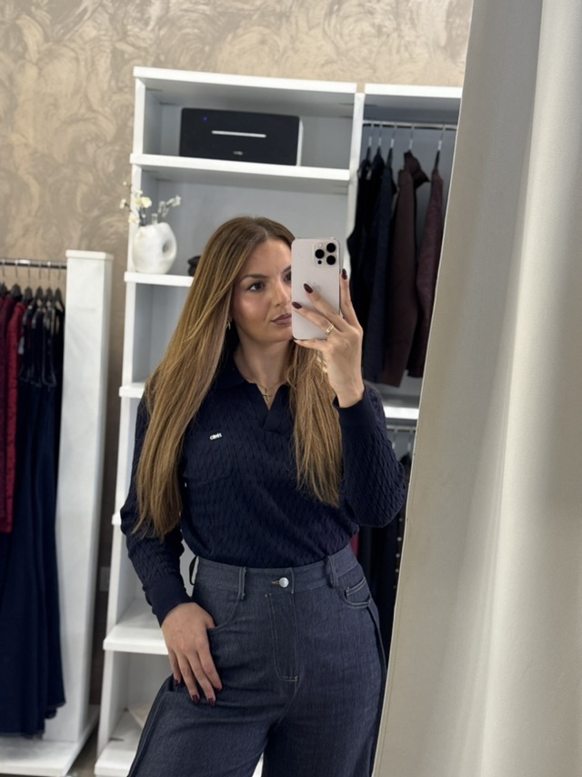εικόνα_Viber_2026-10-10_13-59-48-796 Hello πλεκτό polo - Navy blue - Image 1
