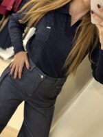 Hello πλεκτό polo - Navy blue - Image 2