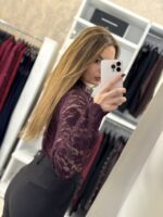 Avan see through μπλούζα - Μωβ - Image 3