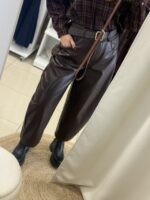 Eleonor barrel eco leather παντελόνι - Καφέ - Image 2