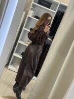 Eleonor barrel eco leather παντελόνι - Καφέ - Image 3