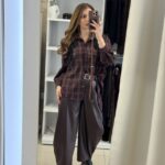 Eleonor barrel eco leather παντελόνι - Καφέ