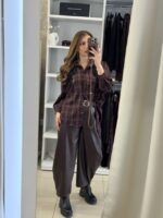 Kaya oversized πουκάμισο - Μπορντό - Image 4