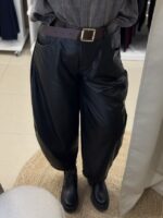 Eleonor barrel eco leather παντελόνι - Μαύρο - Image 3