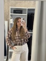 Ranch oversized καρό πουκάμισο - Μπορντό