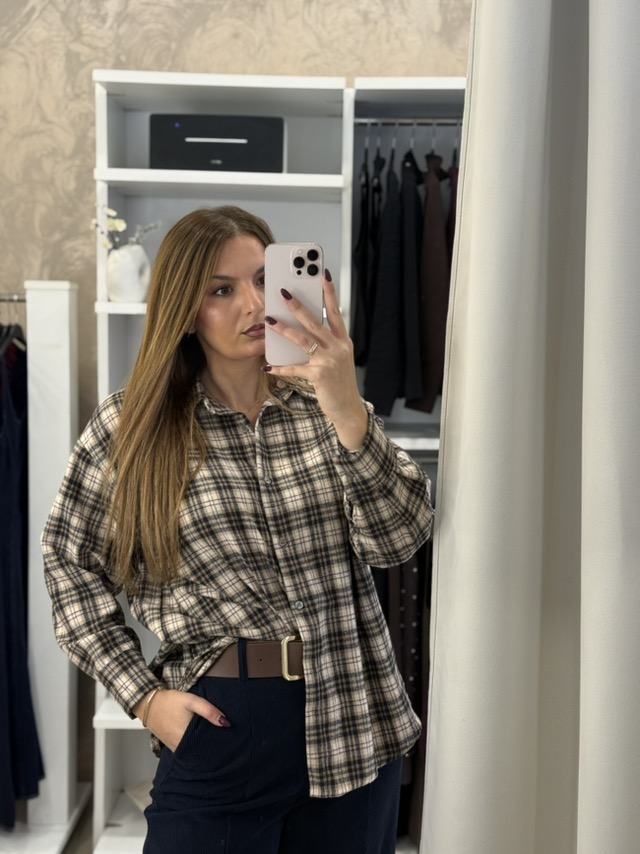εικόνα_Viber_2026-10-16_17-58-38-990 Ranch oversized καρό πουκάμισο - Μπλε - Image 1