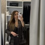 Fringes blazer καρό - Καφέ